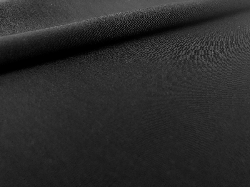 Polyester Powder Crepe De Chine in Black0