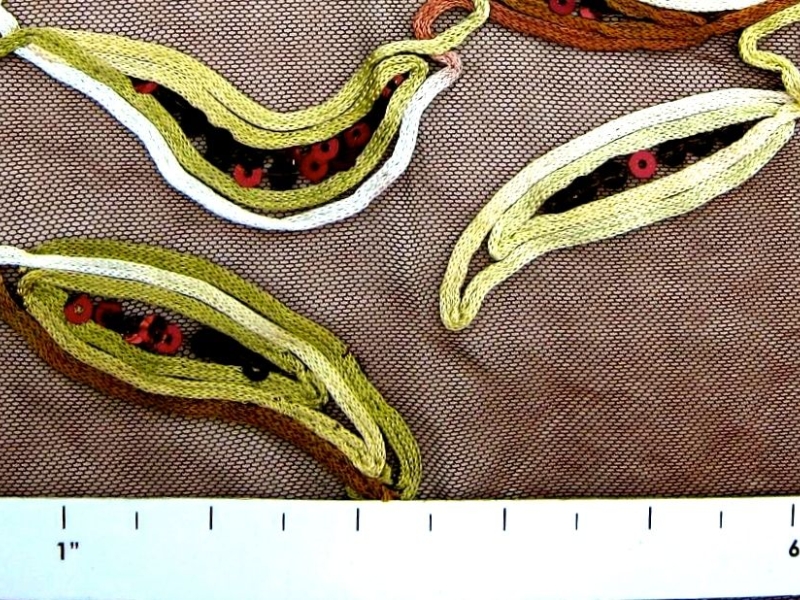 Sequins on Embroidered Stretch Tulle 1