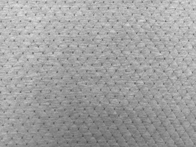 Quilted Novelty Knit in Grey0