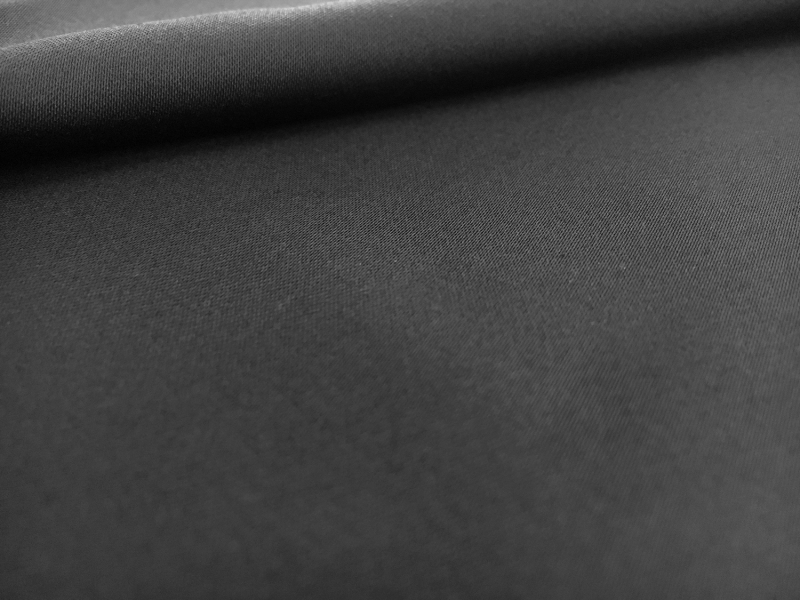 Cotton Blend Stretch Lightweight Sateen in Black2