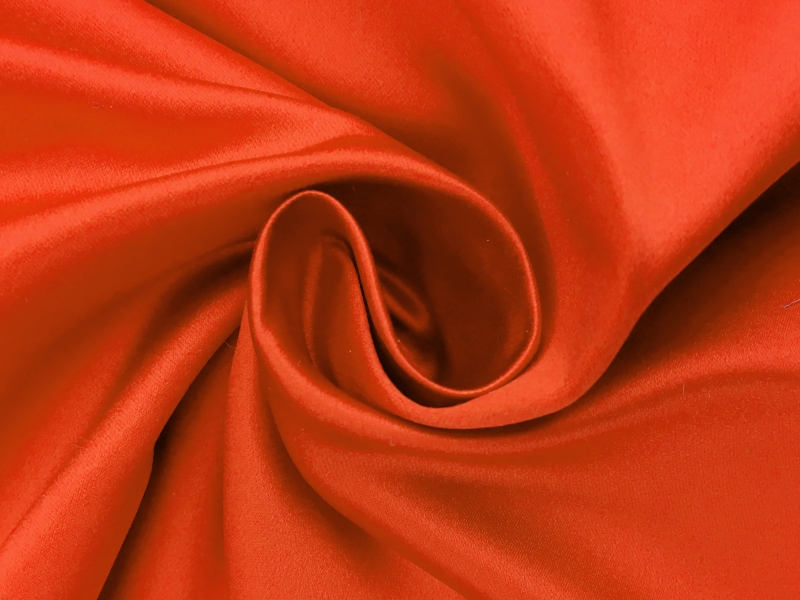 Silk Duchesse Satin in Bright Orange0