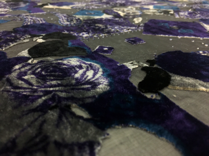 Silk Rayon Burnout Velvet With Multi Pattern Motif2