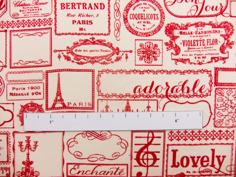 Cotton Canvas Lovely Adorable Print1