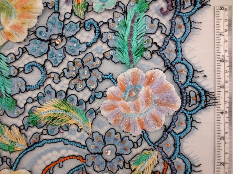 Beaded Chantilly Lace0