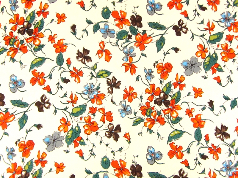 Printed Silk Charmeuse0