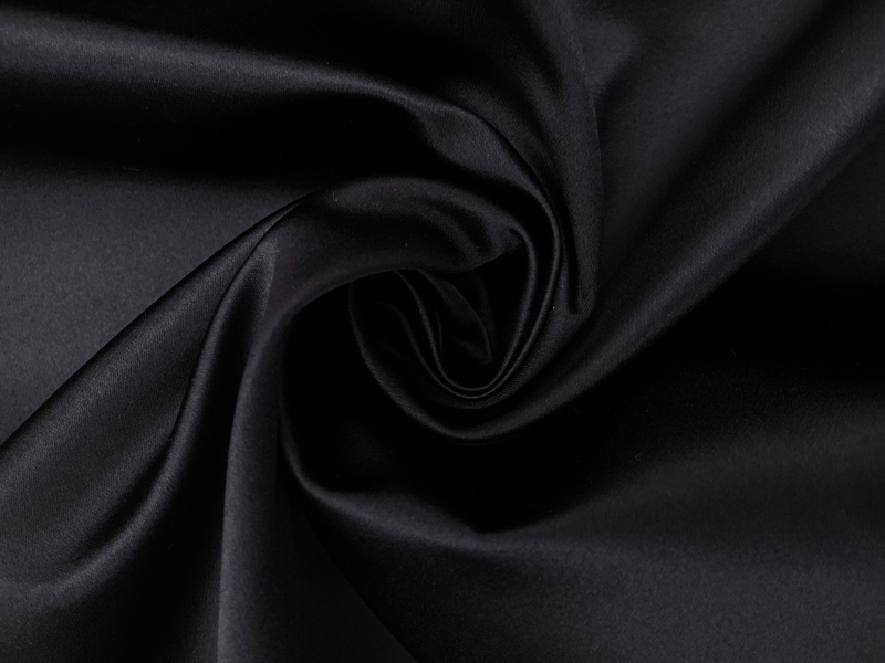 Italian Silk Duchesse Satin in Graphite0