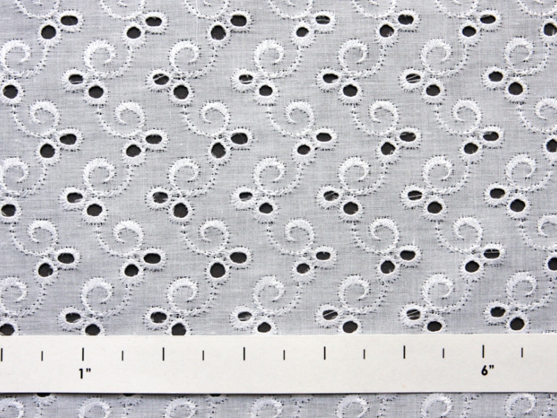 Cotton Eyelet in White0
