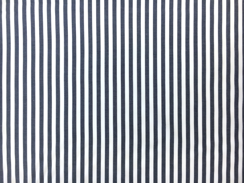 Pima Cotton Shirting Stripe in Navy0