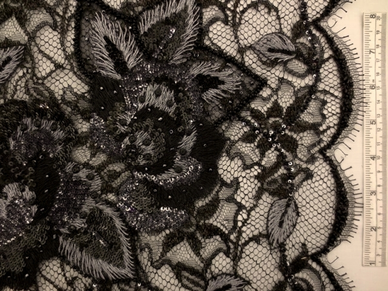 Beaded Chantilly Lace0