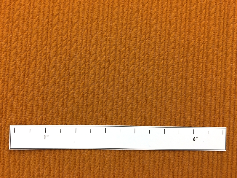 Polyester Spandex Novelty Knit in Burnt Orange1
