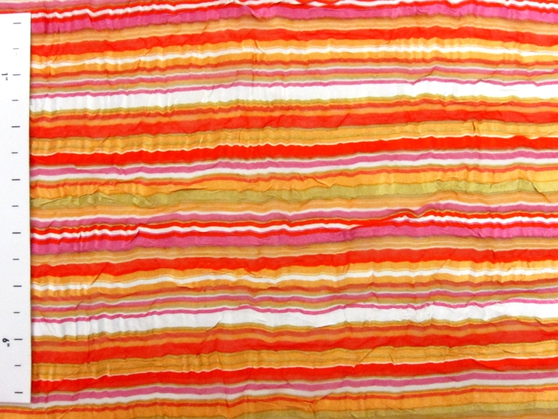 Printed Satin Stripe Chiffon1