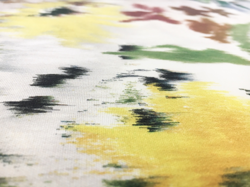 Silk Mikado with Warp Printed Florals2