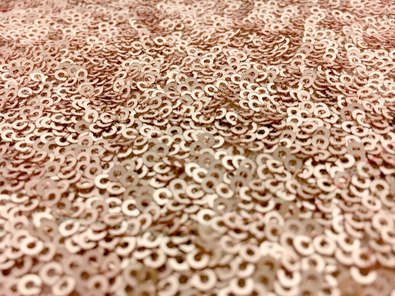 Mini Sequins on Stretch Tulle in Nude0