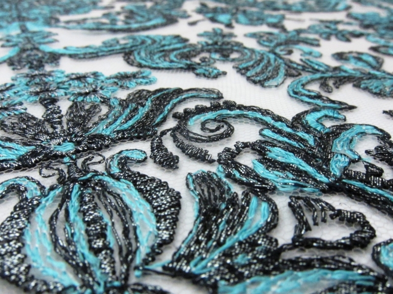 Novelty Metallic Embroidered Tulle2