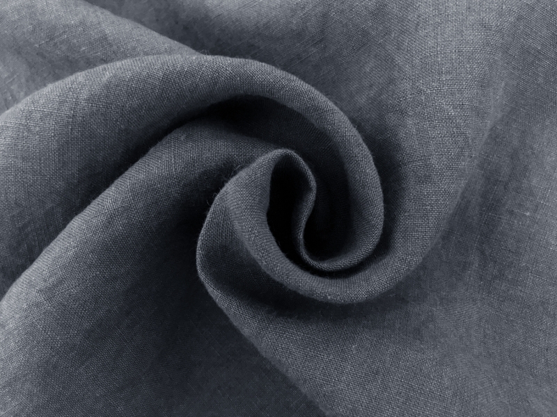 Stone Washed Linen In Pilot Blue1