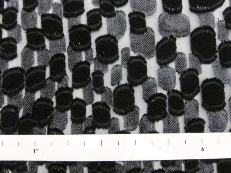 Metallic Fil Coupé Silk Chiffon1