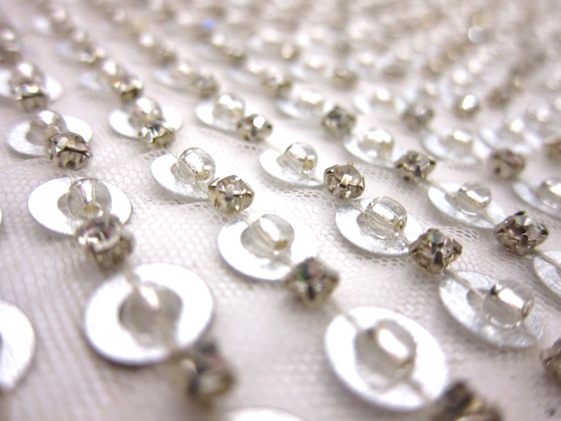 Sequins Beads Crystal on Tulle2