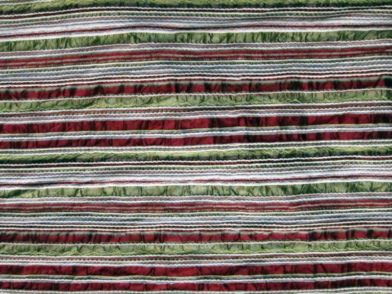 Silk Blend Stripe Organza0