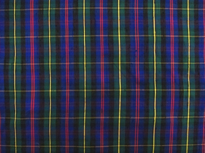 Silk Shantung Plaid0