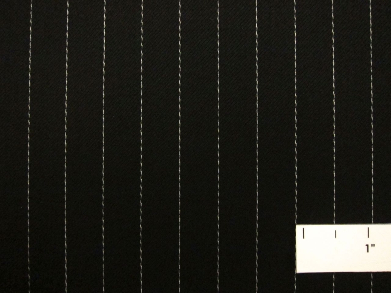 Wool Blend Satin Faille Pinstripe1