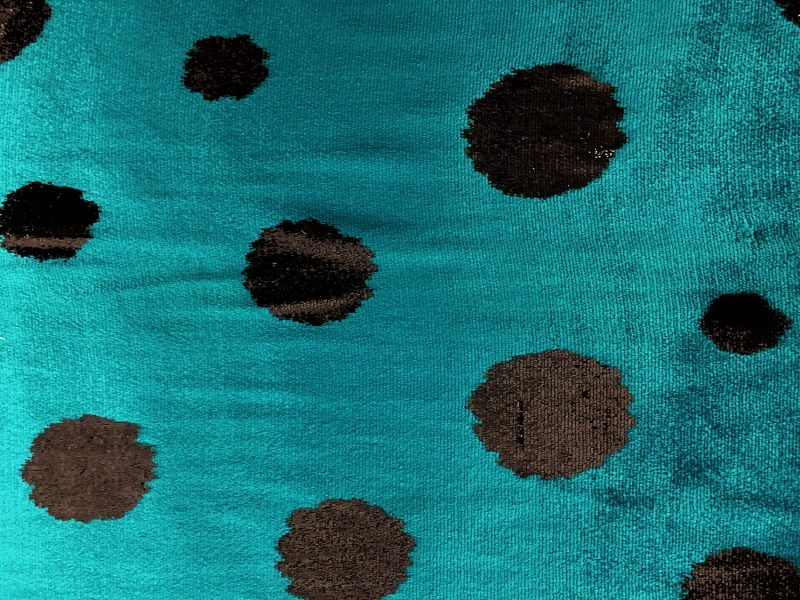 Silk Lurex Panné Velvet with Dots0