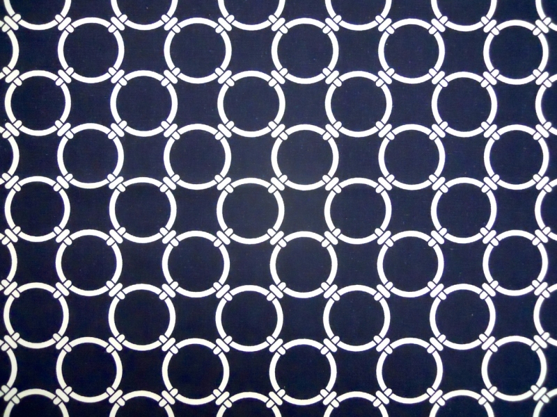 Cotton Canvas Chain Links Print0