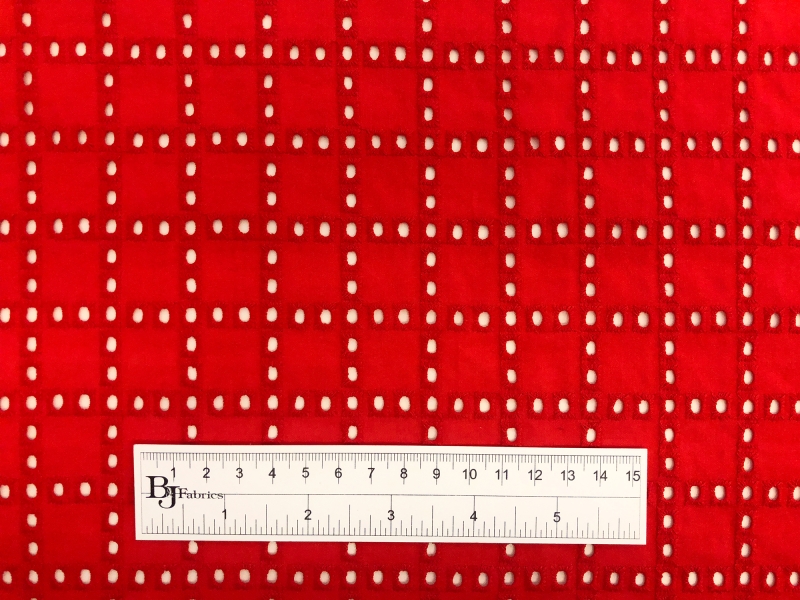 Cotton Eyelet in Tomato3