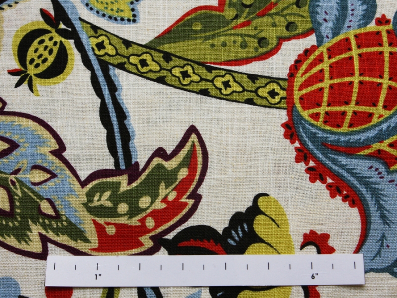 Linen Viscose Upholstery Floral Print2