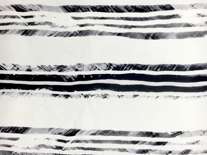 Printed Silk Gazar with Large Stripe Patterns0