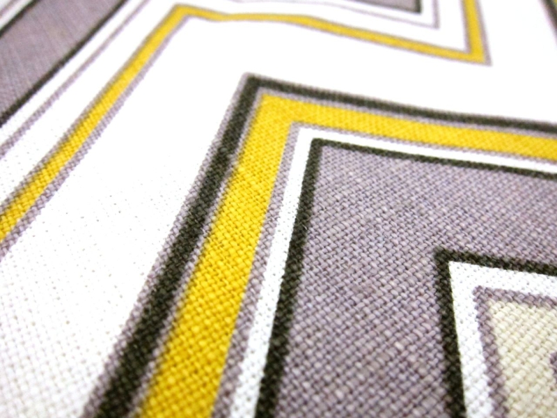 Linen Upholstery Zig Zag Print2