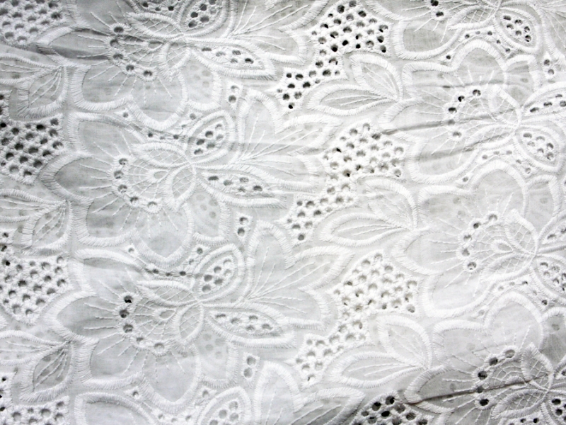 Cotton Eyelet in White2