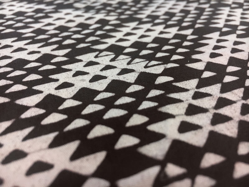 Cotton Batik with Triangles Pattern in Bison2