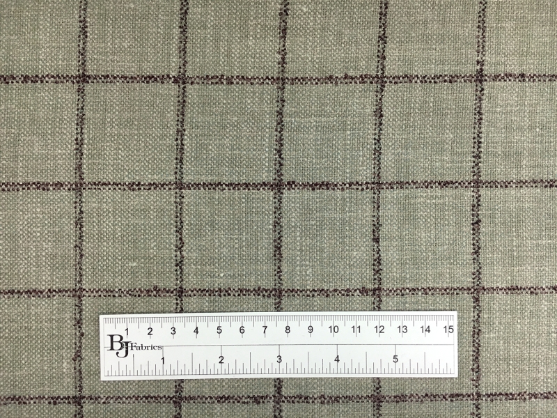 Italian Silk Linen Wool Blend Window Pane in Sage3