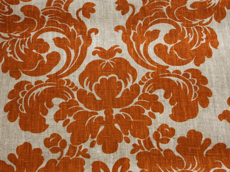 Linen Upholstery Filigree Print0