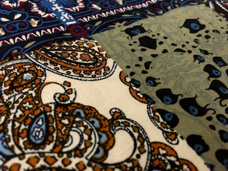 Viscose Challis Patchwork Print 2