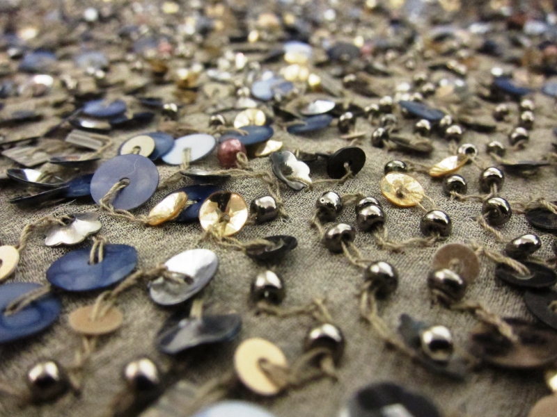 Novelty Sequins and Beads on Silk Chiffon2