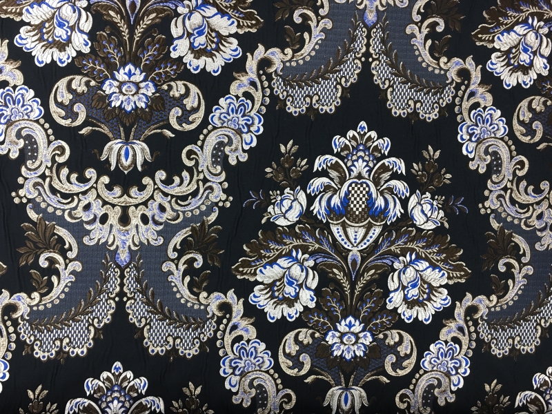 Italian Heavy Metallic Brocade with Regal Motifs0