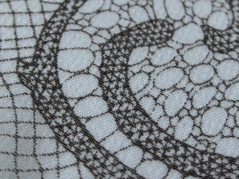 Printed Silk Chiffon with Floral Lace Patterns2