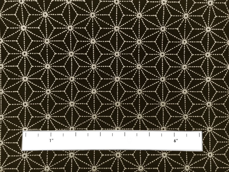 Japanese Textured Cotton Print  With Pinstripe Stars1