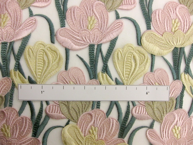 3D Flowers on Embroidered Tulle2