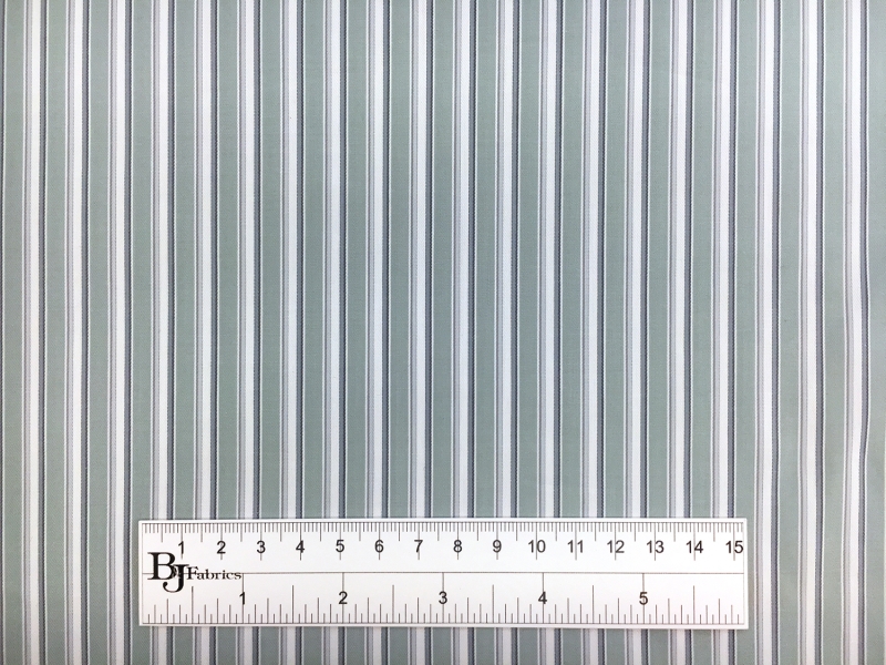 Italian Cotton Shadow Stripe in Sage3