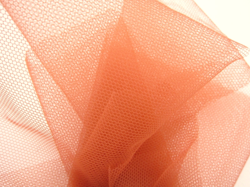 Italian Nylon Tulle in Terracotta1