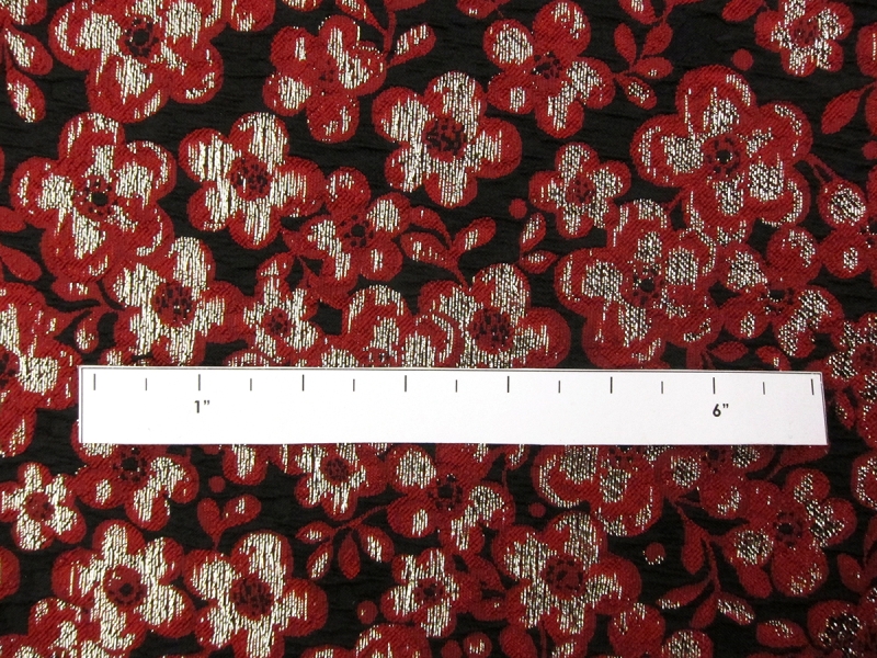 Polyester and Silk Blend Metallic Brocade2