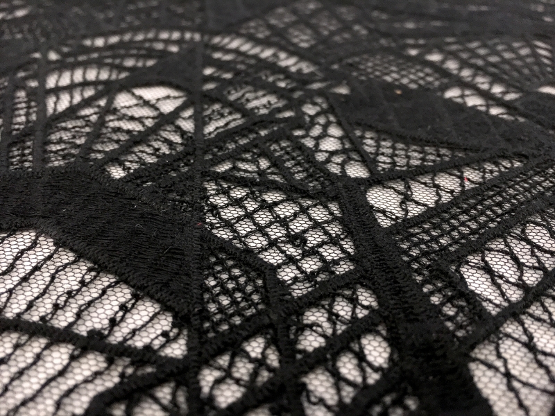 Novelty Embroidered Tulle with Art Deco Geometrics2