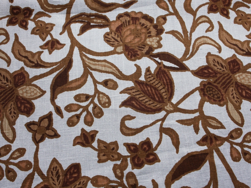 Linen Upholstery Floral Print0
