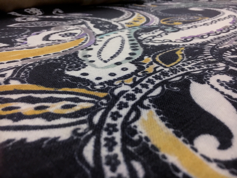 Italian Wool Challis With Over Sized Paisley Print3