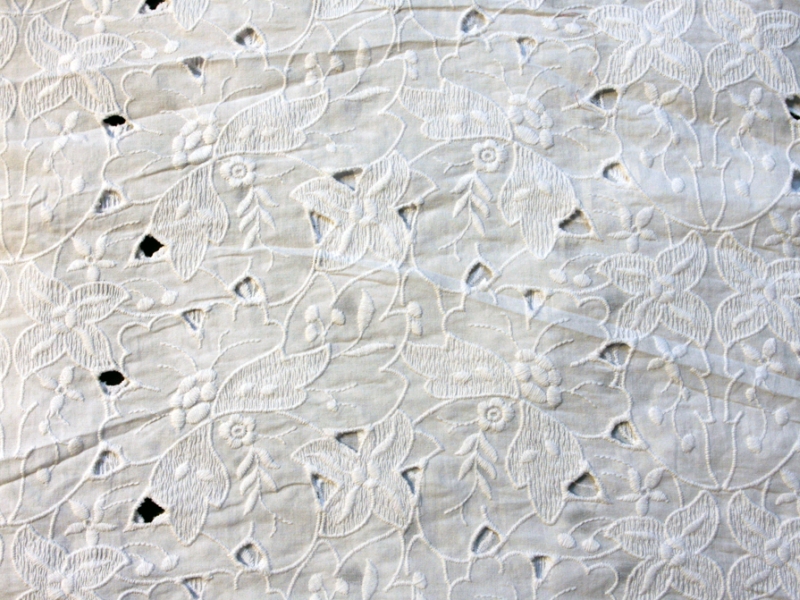Cotton Eyelet in White2