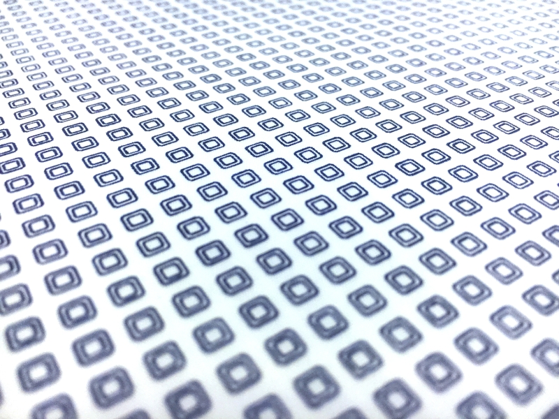 Cotton Shirting Petite Squares Print in Navy2