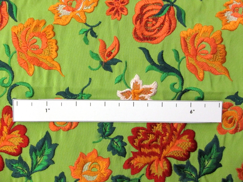 French Embroidered Italian Silk Faille3