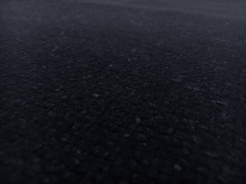 Italian Cashmere Silk Basketweave Coating in Navy0